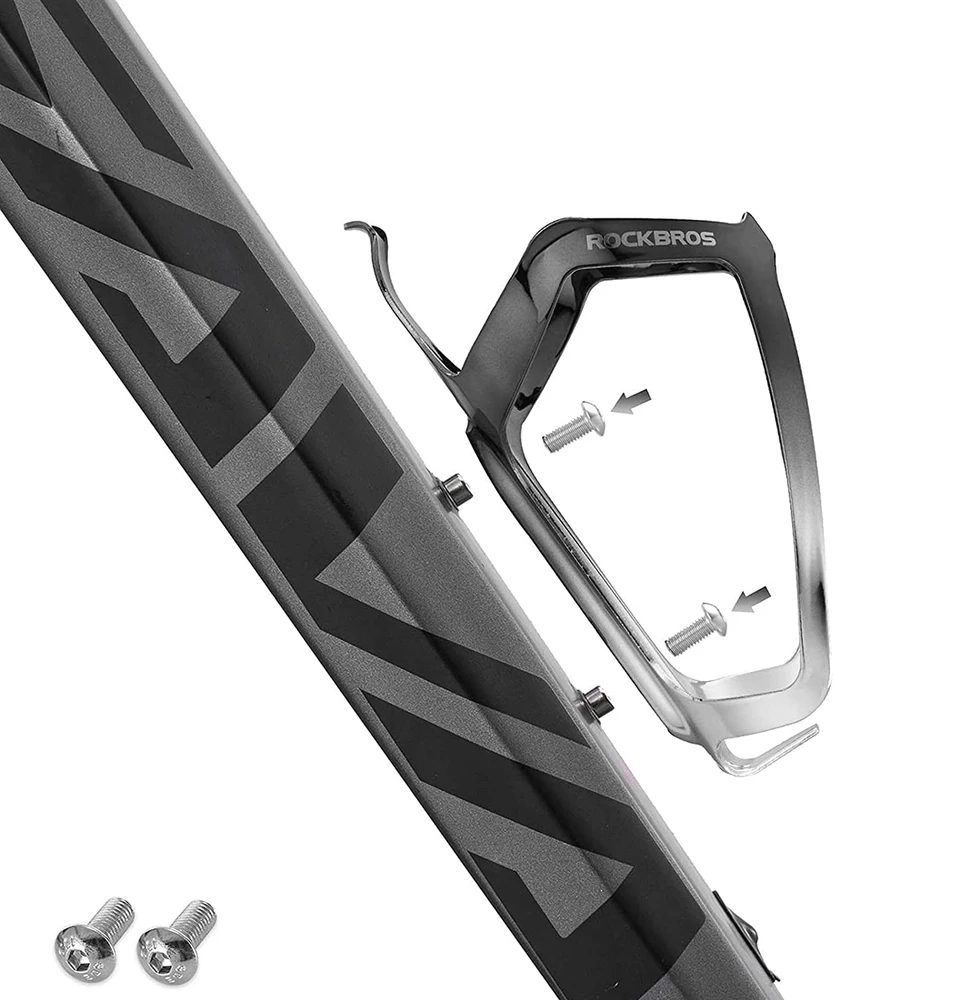 Rockbros RKL02 Aluminum Bottle Cage - Juodas and Sidabrinis