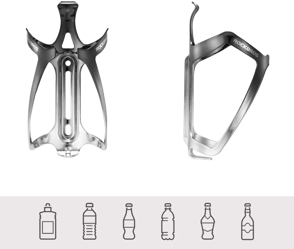 Rockbros RKL02 Aluminum Bottle Cage - Juodas and Sidabrinis