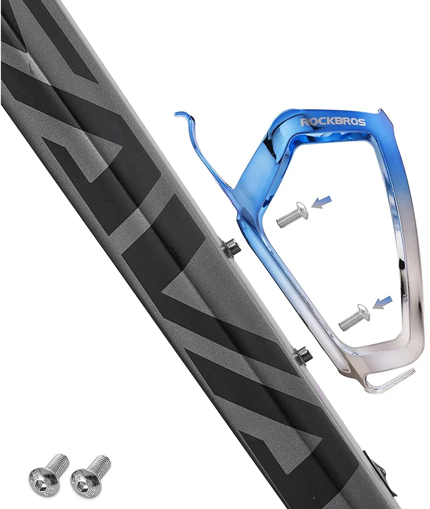 Rockbros RKL02 Aluminum Bottle Cage - Mėlyna and Sidabrinis