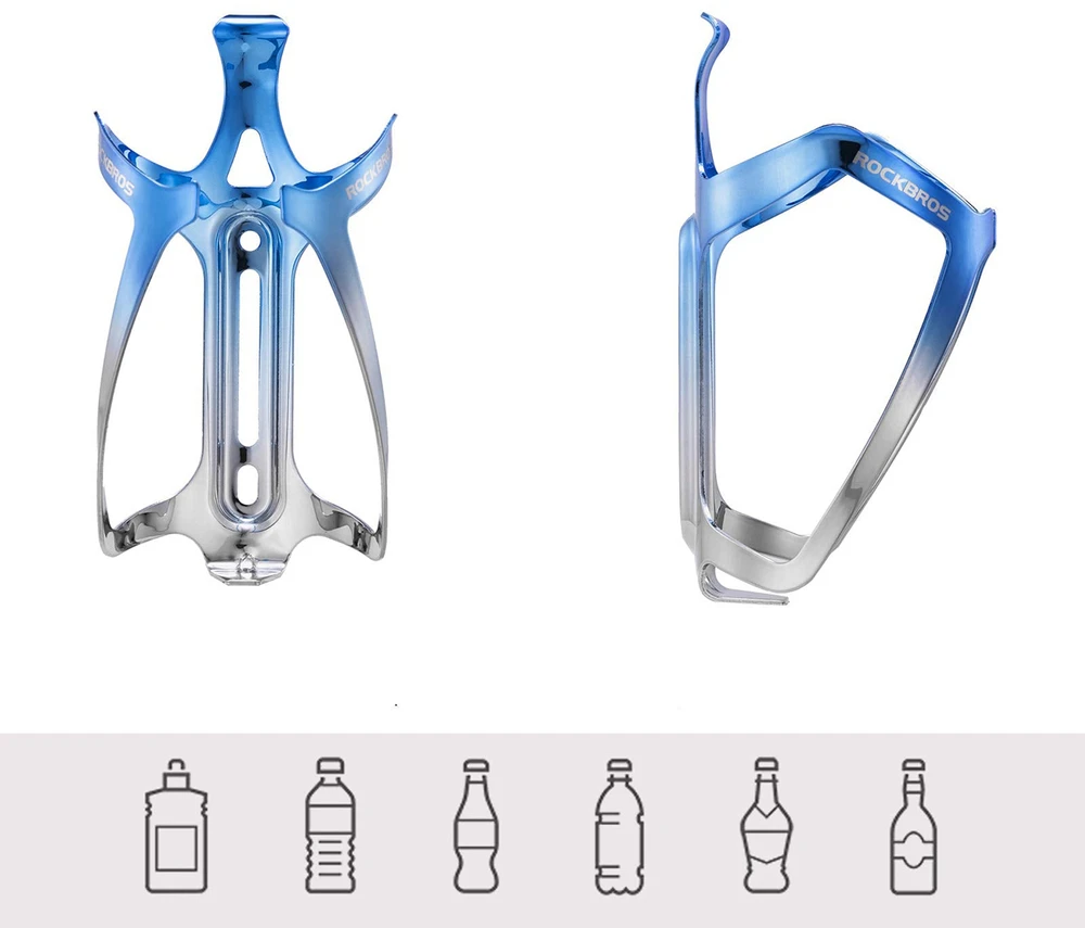 Rockbros RKL02 Aluminum Bottle Cage - Mėlyna and Sidabrinis