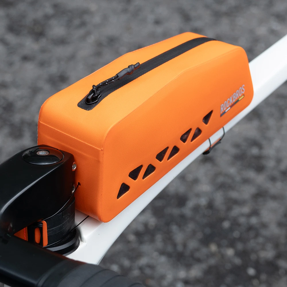 Rockbros ROAD TO SKY AS-142 Atsparus vandeniui Frame Bag 1L - Oranžinis
