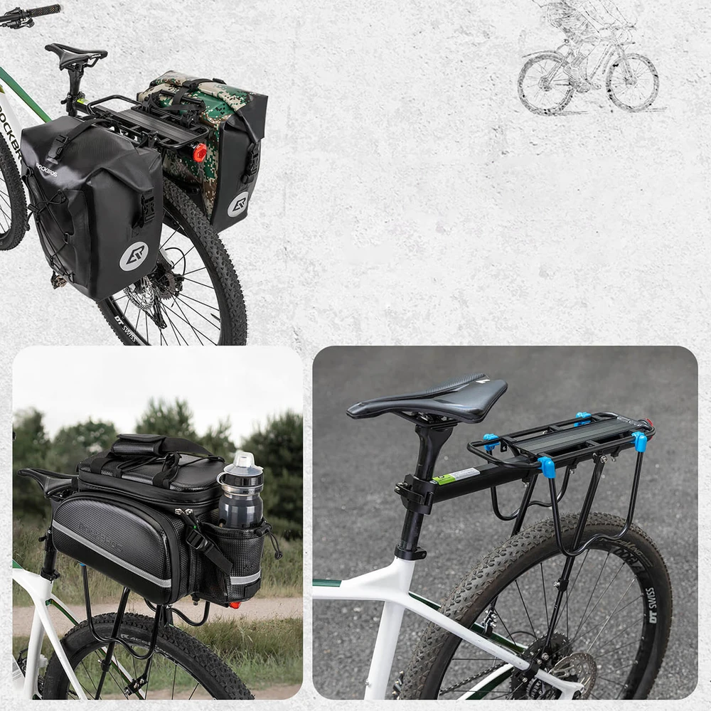 Rockbros Lentynos HJ10010 Greito montavimo dviračių stovas su atšvaitu - Juodas