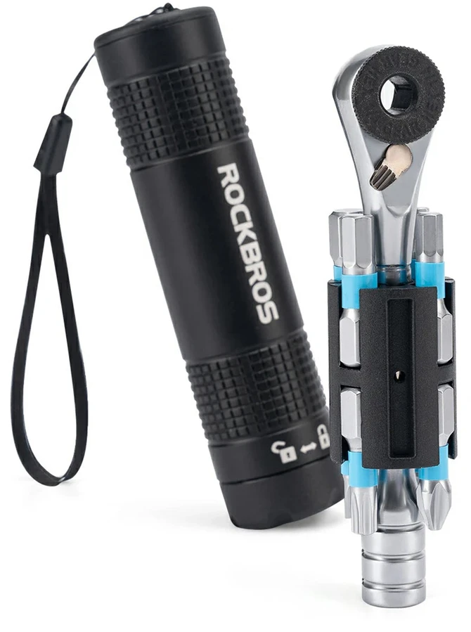 Rockbros TG-8601 dviračio daugiafunkcis įrankis S2 cilindrinis korpusas - Juodas