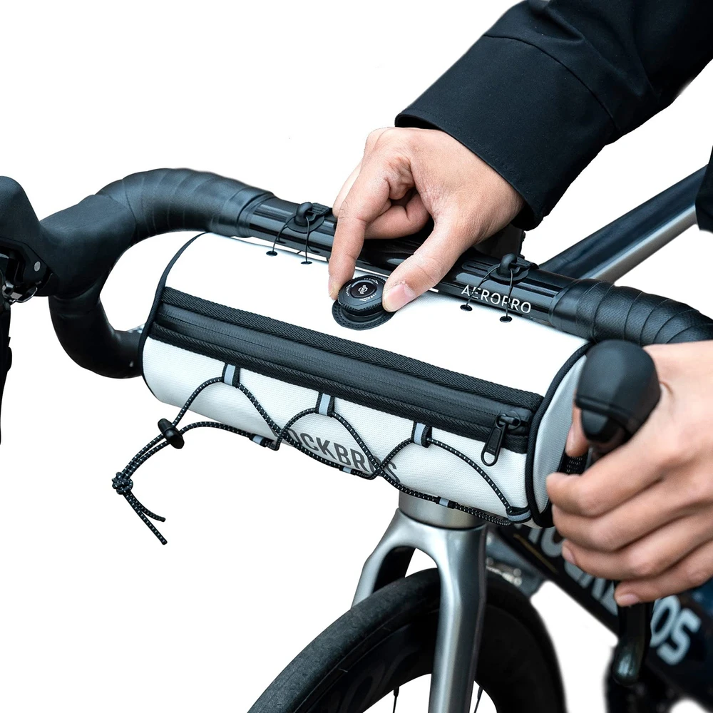 Rockbros TL002 ROAD TO SKY 1.5L Atsparus vandeniui Handlebar Bike Bag - Baltas