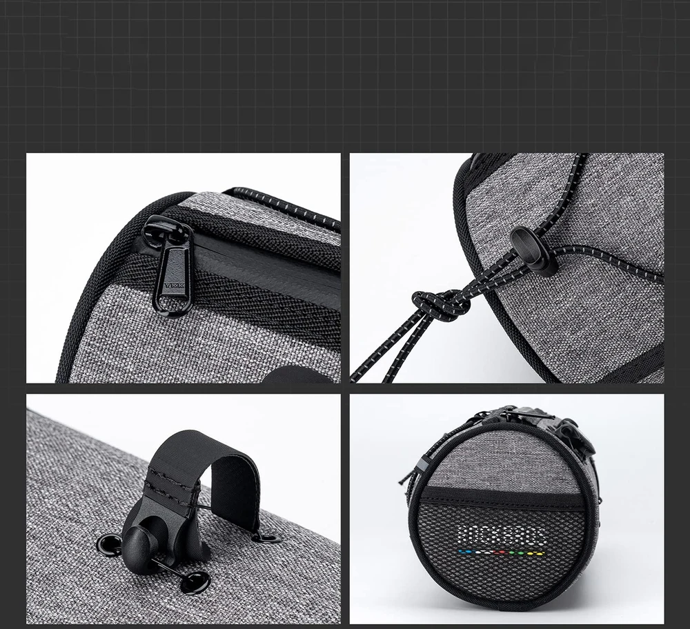 Rockbros TL002 ROAD TO SKY 1.5L Atsparus vandeniui Handlebar Bike Bag - Gray