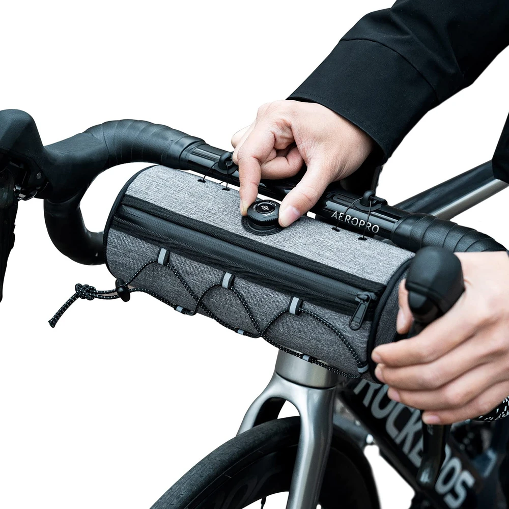 Rockbros TL002 ROAD TO SKY 1.5L Atsparus vandeniui Handlebar Bike Bag - Gray