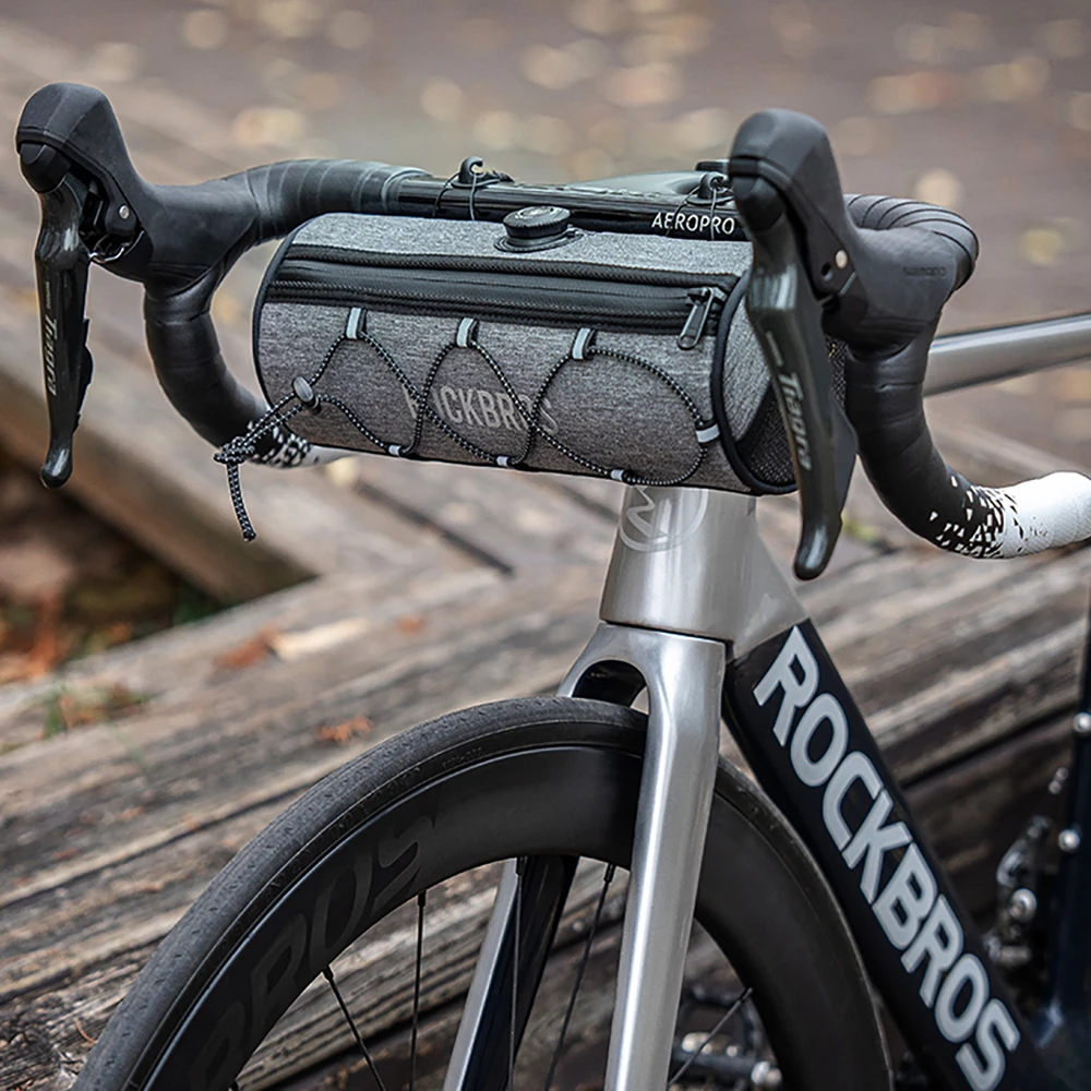 Rockbros TL002 ROAD TO SKY 1.5L Atsparus vandeniui Handlebar Bike Bag - Gray