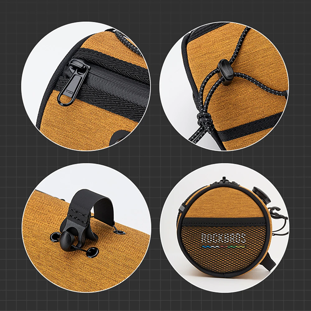 Rockbros TL002 ROAD TO SKY 1.5L Handlebar Bike Bag Atsparus vandeniui - Oranžinis