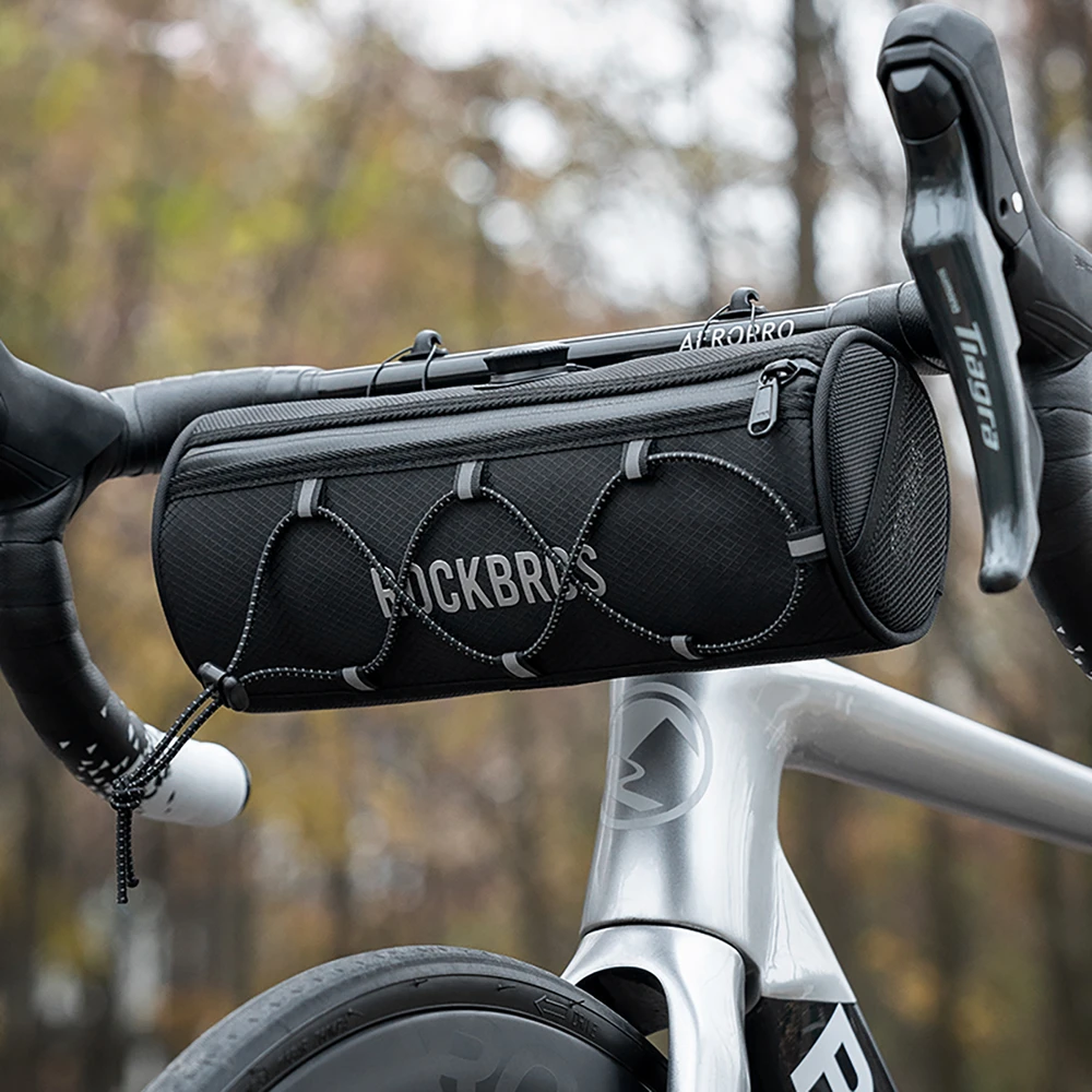 Rockbros TL002 ROAD TO SKY 1.5L Handlebar Bike Bag Atsparus vandeniui - Juodas