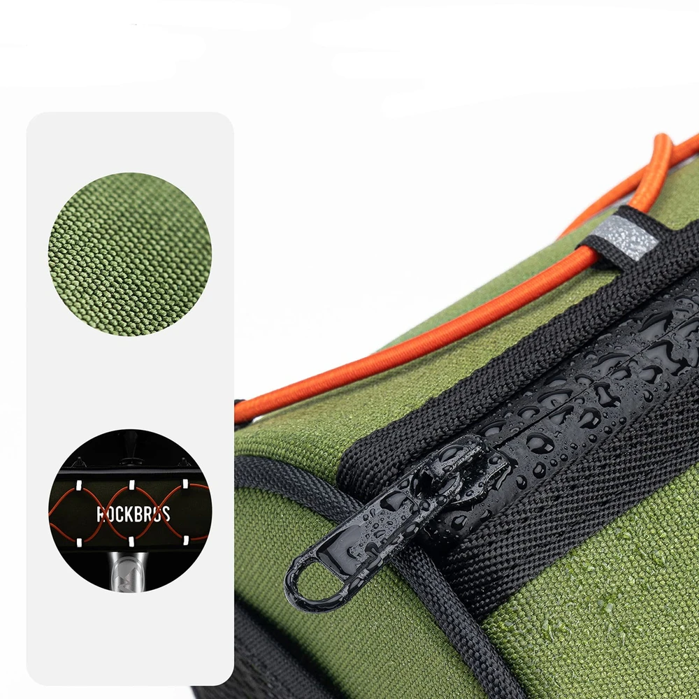 Rockbros TL002 ROAD TO SKY 1.5L Handlebar Bike Bag Atsparus vandeniui - Žalias