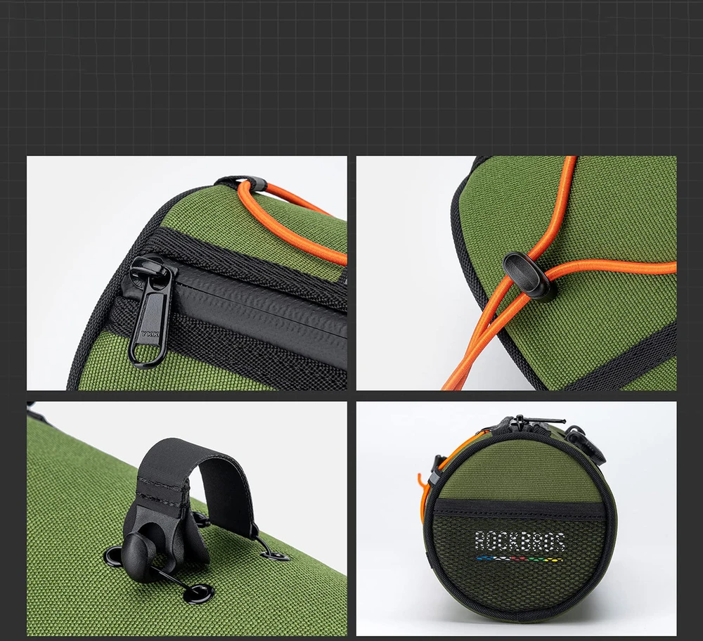Rockbros TL002 ROAD TO SKY 1.5L Handlebar Bike Bag Atsparus vandeniui - Žalias