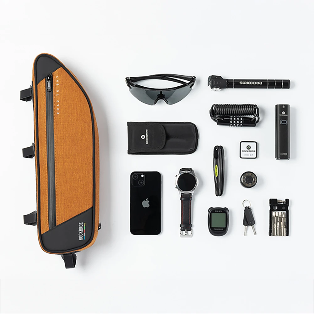 Rockbros TL003 ROAD TO SKY 2L Frame Bag Atsparus vandeniui - Oranžinis