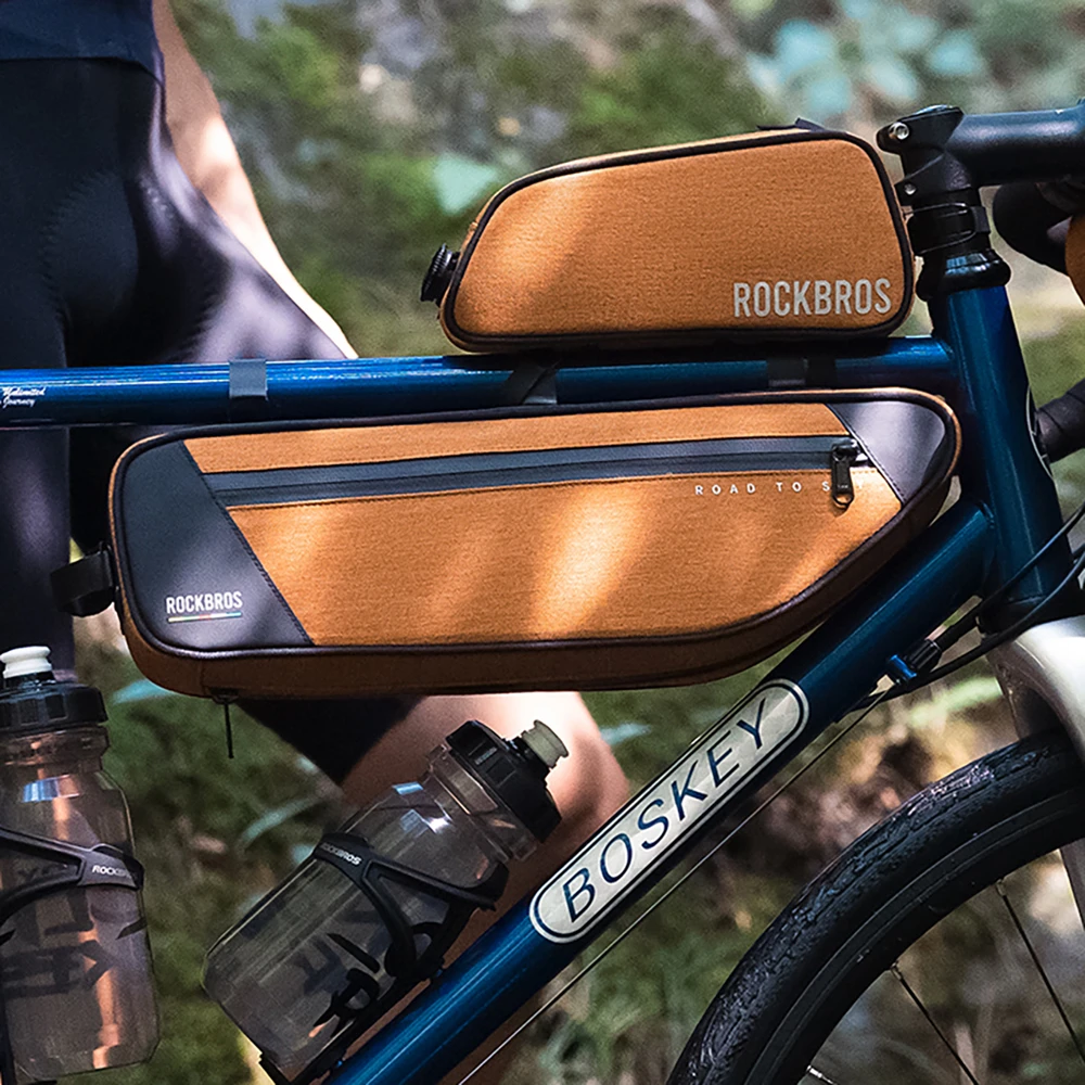 Rockbros TL003 ROAD TO SKY 2L Frame Bag Atsparus vandeniui - Oranžinis