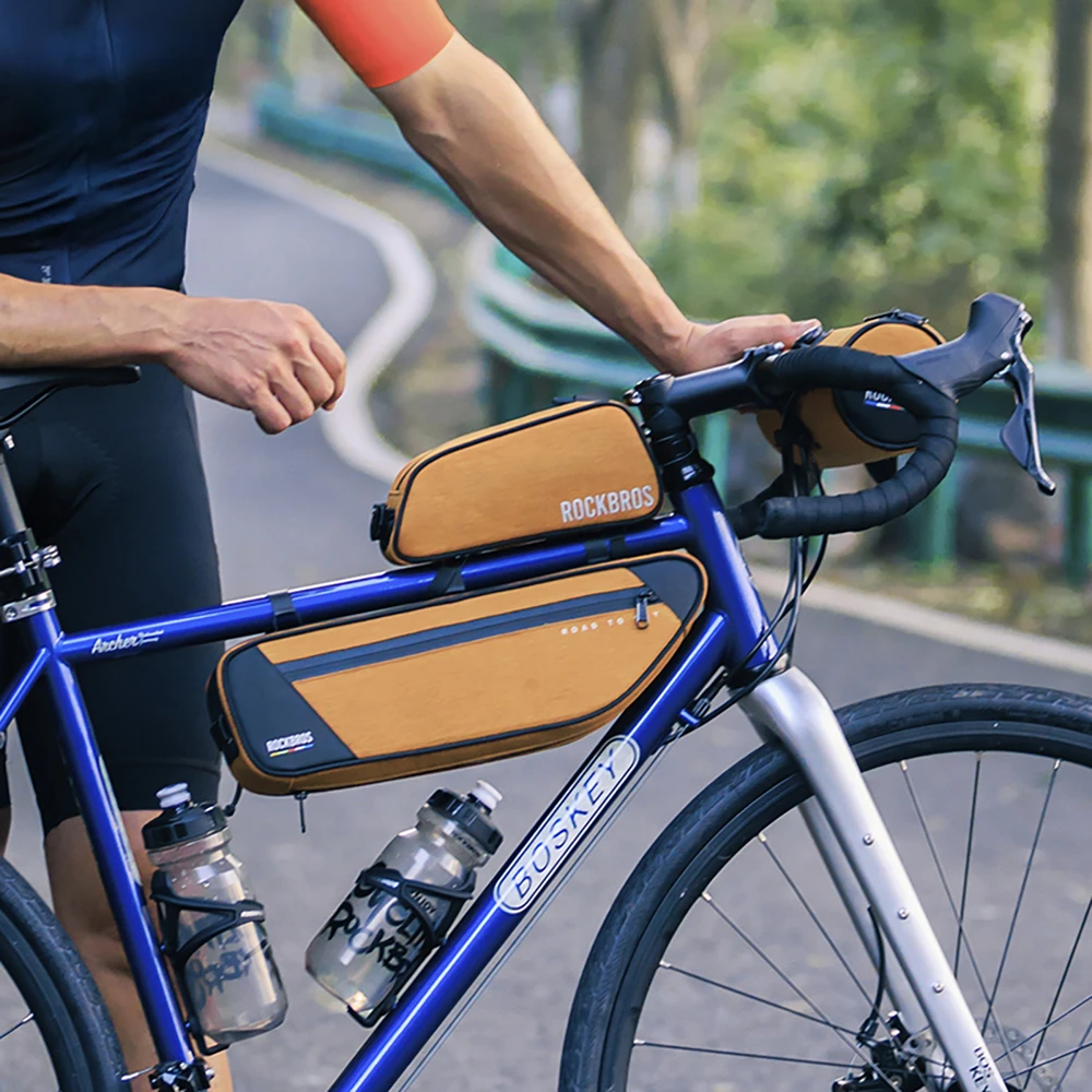 Rockbros TL003 ROAD TO SKY 2L Frame Bag Atsparus vandeniui - Oranžinis