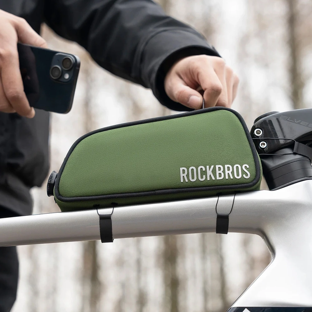 Rockbros TL004 ROAD TO SKY 0,7 L vandeniui atsparus rėmo krepšys - žalias