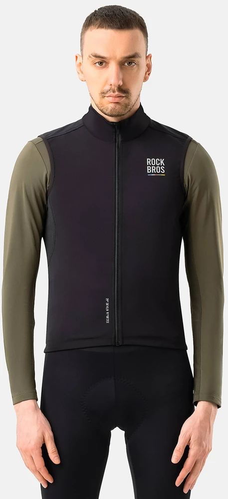 Rockbros TLMJ002 ROAD TO SKY pašiltinta vėjui nelaidi liemenė S - juodas