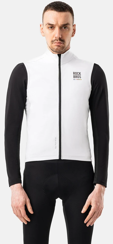 Rockbros TLMJ002 ROAD TO SKY pašiltinta vėjui nelaidi liemenė S - baltas