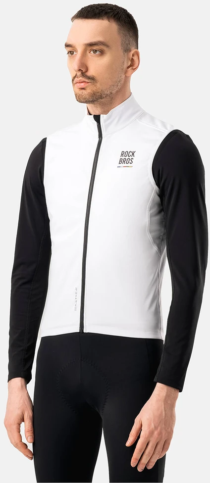 Rockbros TLMJ002 ROAD TO SKY pašiltinta vėjui nelaidi liemenė S - baltas