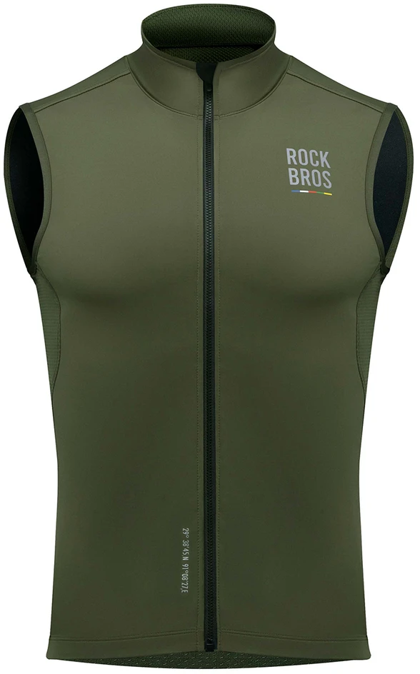 Rockbros TLMJ002 ROAD TO SKY pašiltinta vėjui nelaidi liemenė S - žalia