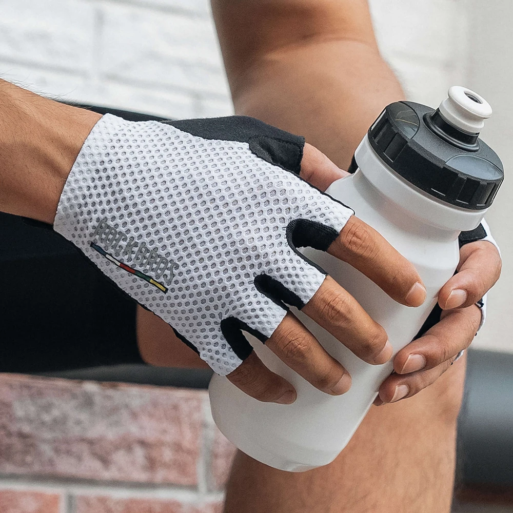 Rockbros TLS004 ROAD TO SKY Short Shock Absorbing Cycling Gloves M - Baltas
