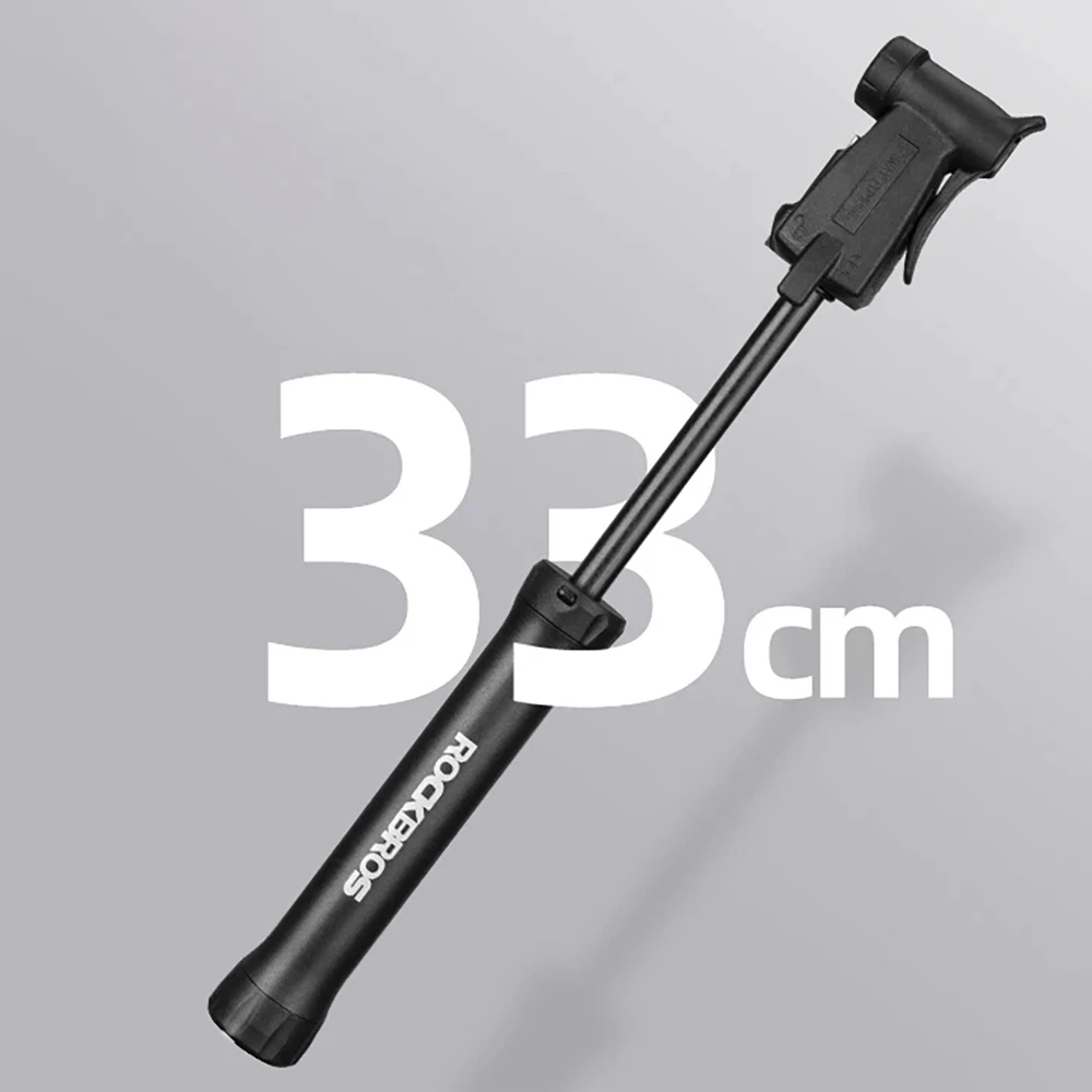 ROCKBROS TM-1701P 80 PSI Mini Bicycle Pump for Presta and Schrader Valves - Juodas
