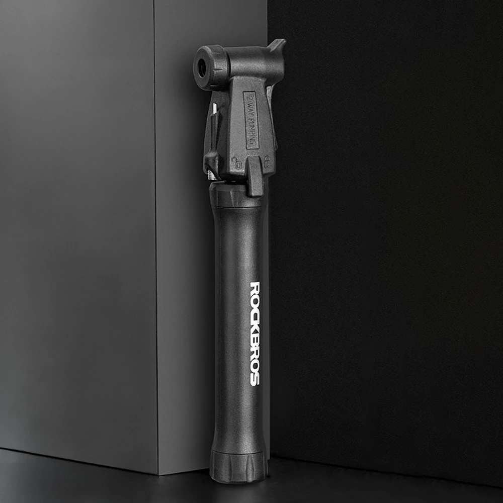 ROCKBROS TM-1701P 80 PSI Mini Bicycle Pump for Presta and Schrader Valves - Juodas