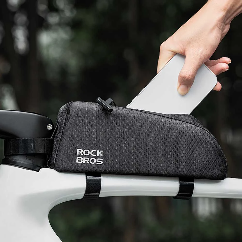 Rockbros Krepšys rowerowa na ramę na rurę górną 0,9l – juoda