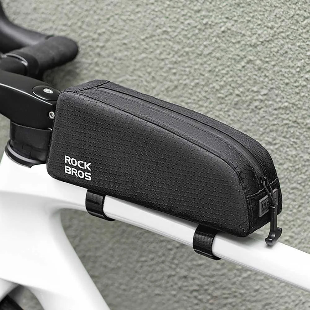 Rockbros Krepšys rowerowa na ramę na rurę górną 0,9l – juoda