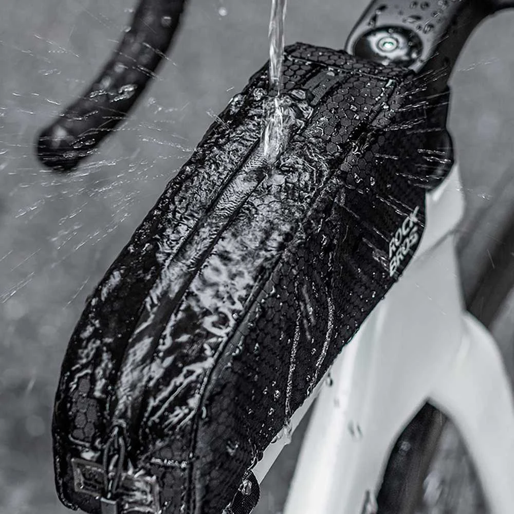 Rockbros Krepšys rowerowa na ramę na rurę górną 0,9l – juoda