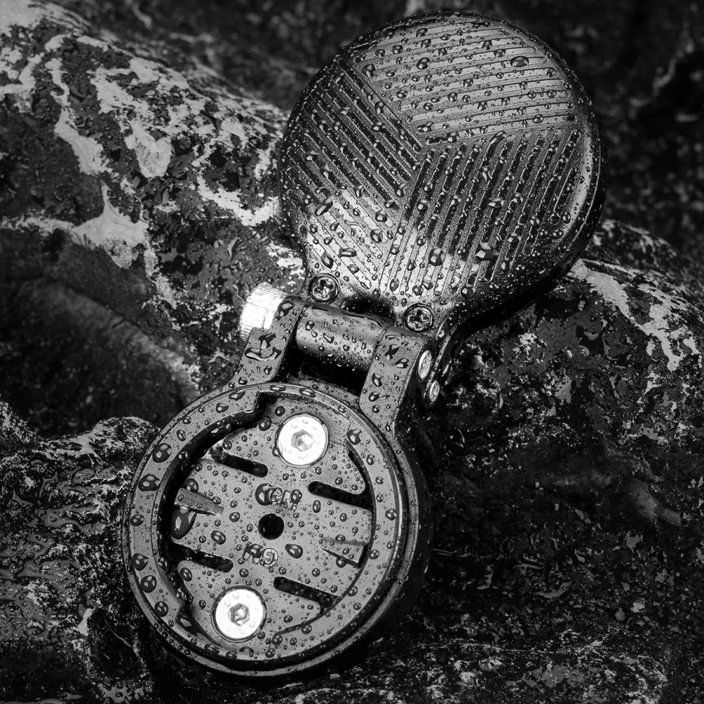 Rockbros WT-2 dviračio kompiuterio laikiklis su „AirTag“ vieta - Juodas