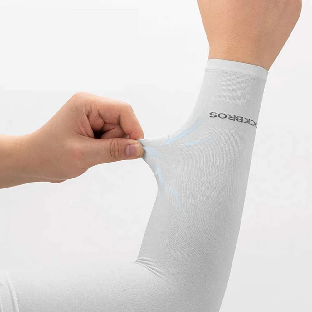 Rockbros XT9002W dviratininko rankovės – baltos (2 vnt.)