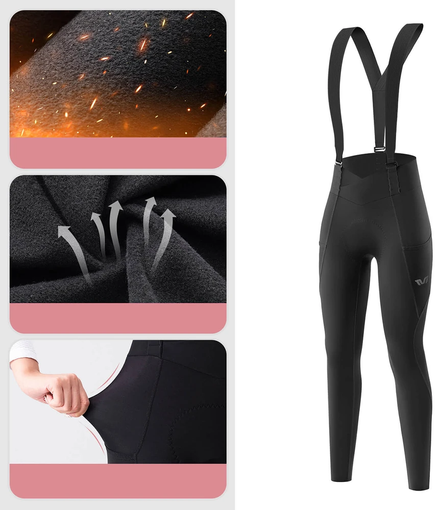 Rockbros YDCK006 TVI Women's Cycling Bib Shorts with Pad Size S - Juodas