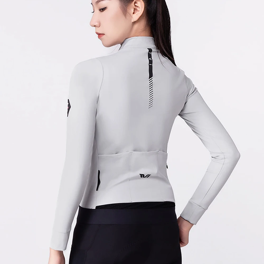 Rockbros YDWT006 TVI women's cycling jersey insulated autumn/winter L - baltas and pilka