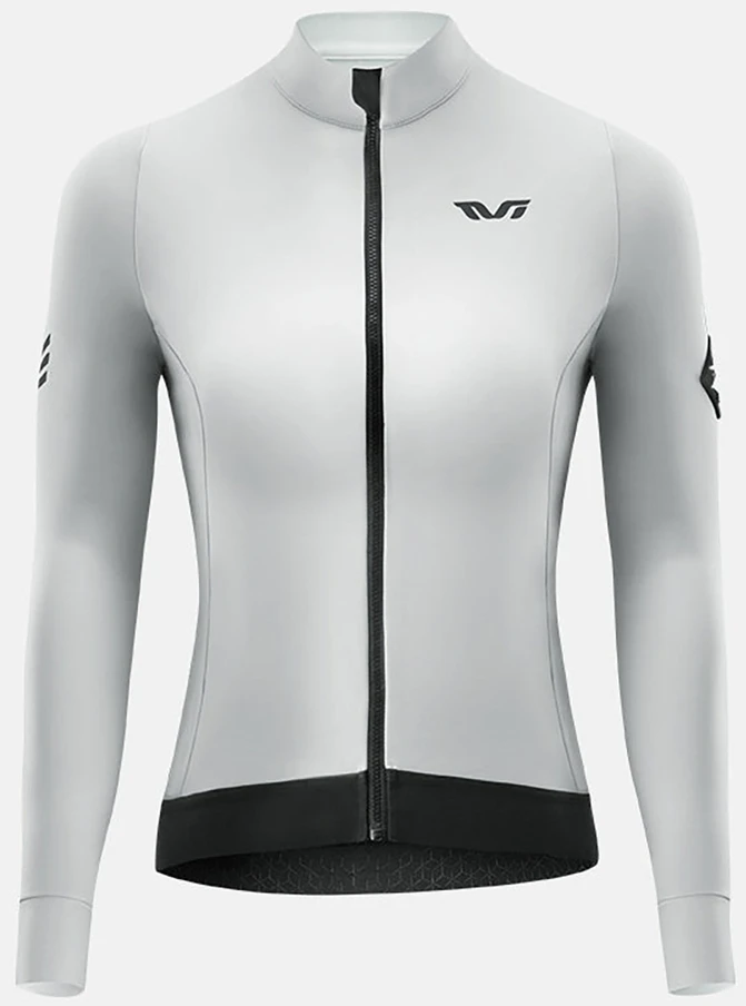 Rockbros YDWT006 TVI women's cycling jersey insulated autumn/winter S - baltas and pilka