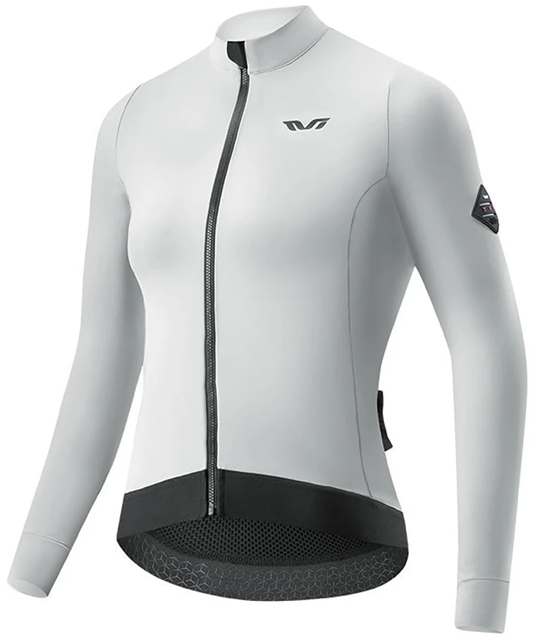 Rockbros YDWT006 TVI women's cycling jersey insulated autumn/winter S - baltas and pilka