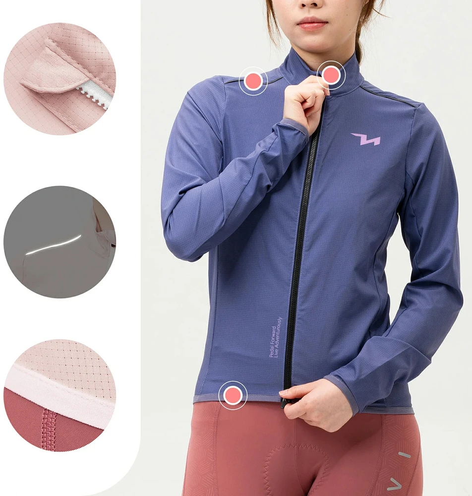 Rockbros YPW069 TVI M Women's Cycling Jacket - Violetinė