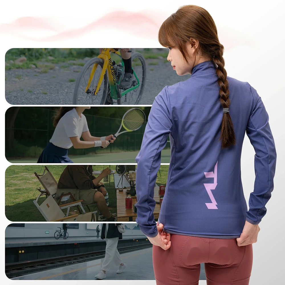Rockbros YPW069 TVI M Women's Cycling Jacket - Violetinė