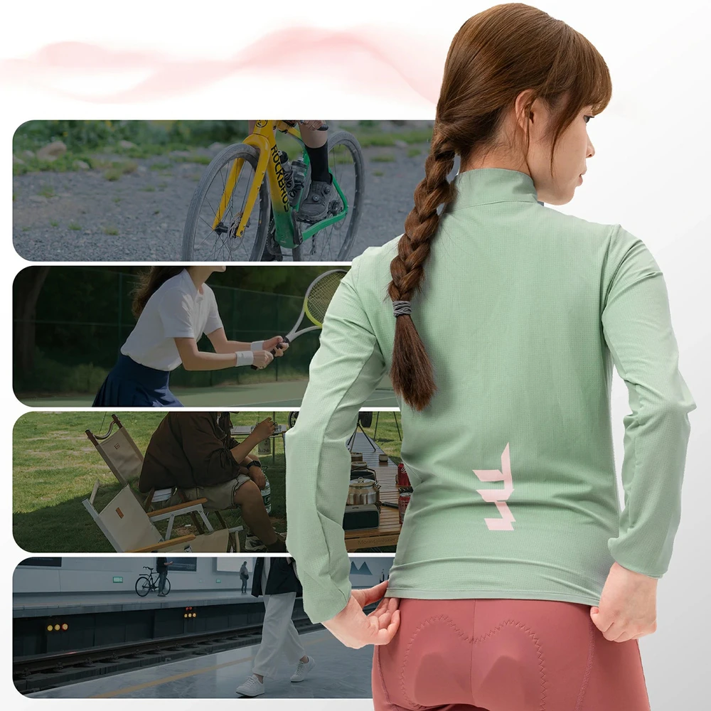 Rockbros YPW069 TVI M Women's Cycling Jacket - Žalias