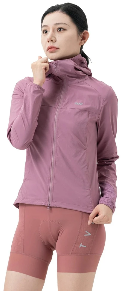 Rockbros YPW079 TVI Women's Cycling Jacket with Hood Size M - Rožinė