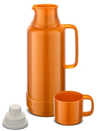 ROTPUNKT Glass thermos capacity 1.0 l, shiny fox (red)