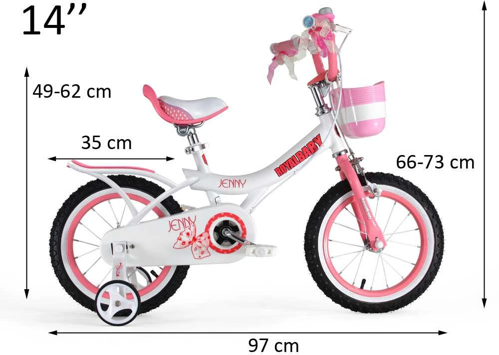 Royalbaby Royal Baby Jenny dviračio 14 colių krepšelio skambutis RO0103