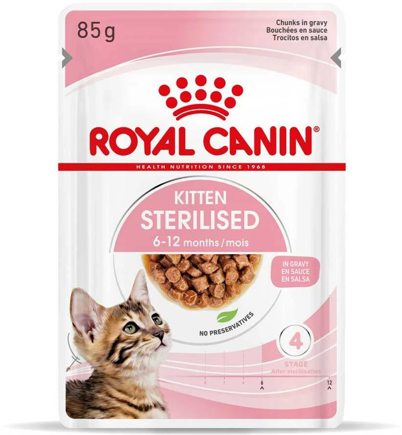 Drėgnas Kačių Maistas - Royal Canin Sterilised Gravy, 12x85g