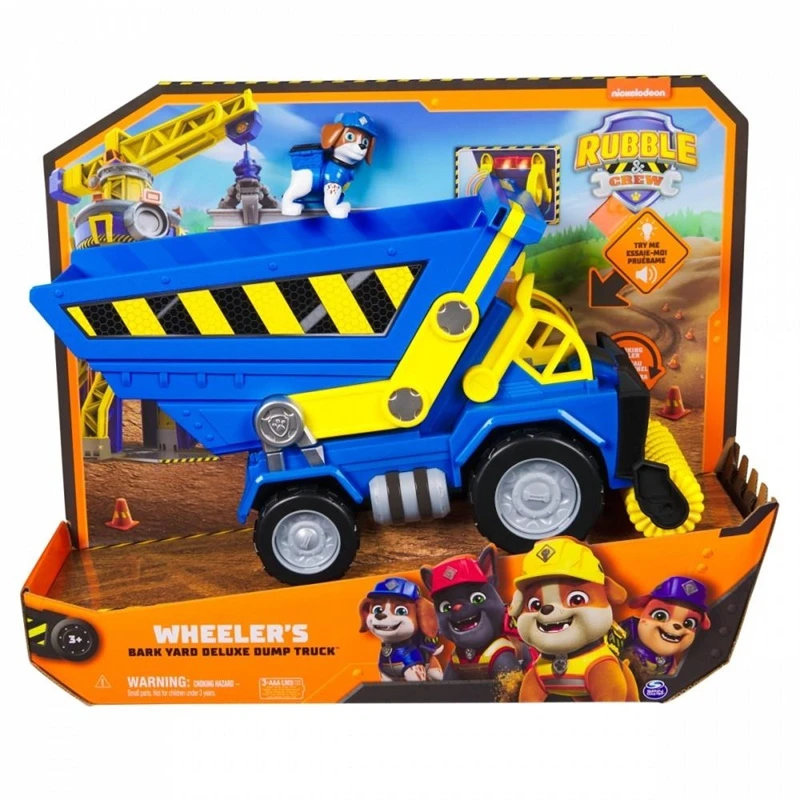 RUBBLE & CREW statybinė transporto priemonė Wheeler‘s Bark Yard Deluxe Dump Truck, 6070126