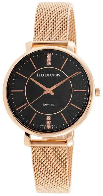 Laikrodis moterims RUBICON RNBE51 - SAPPYRE STIKLAS (zr617e)