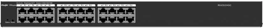 Šakotuvas „Ruijie Networks RG-ES224GC-V2“ tinklo komutatorius su valdomu gigabito eternetu (10/100/1000) Juodas