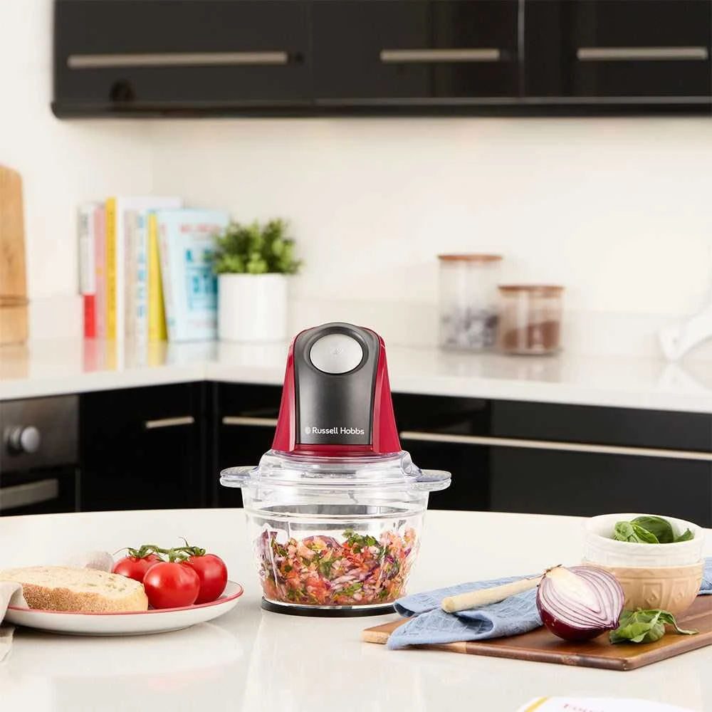 Russell Hobbs 27130-56 electric food chopper 0.5 L 200 W Juodas, Raudona, Transparent