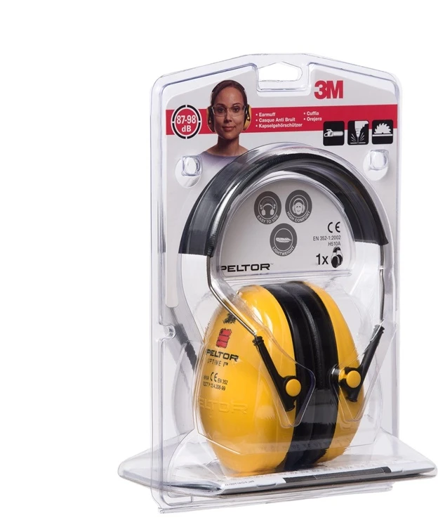 Apsauginės ausinės 3M H510A, geltonos
