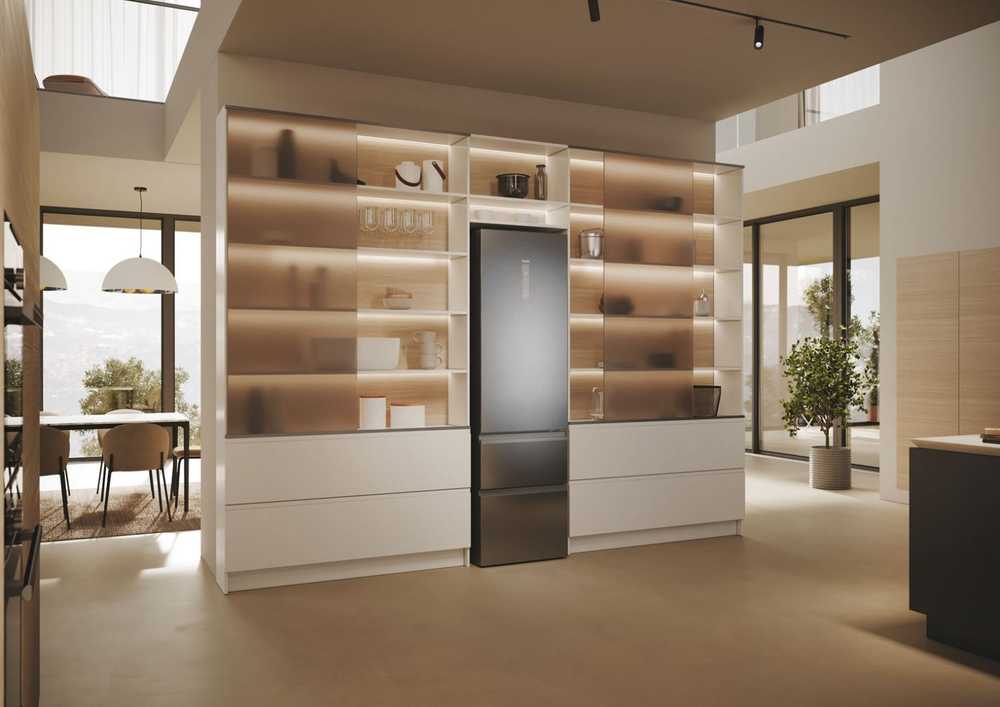 Haier 3D 60 Serie 5 HTW5620DNMG Freestanding 414 L D Sidabrinis
