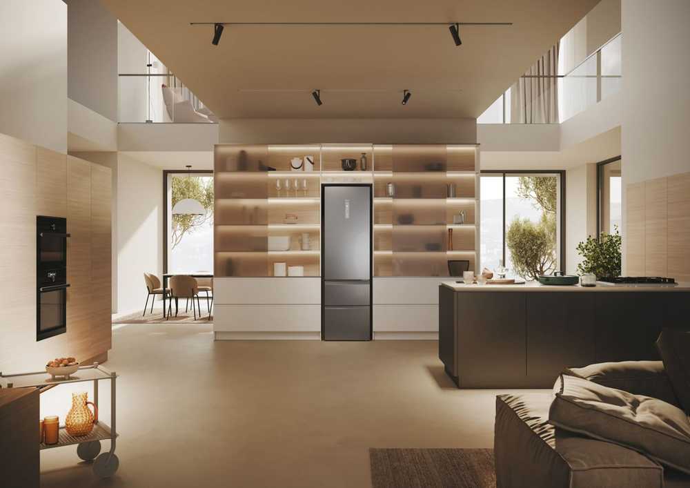 Haier 3D 60 Serie 5 HTW5620DNMG Freestanding 414 L D Sidabrinis