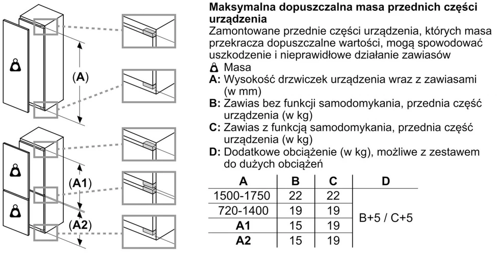 Įmontuojamas šaldytuvas Bosch KIV86VFE1 4 serija, Baltos spalvos